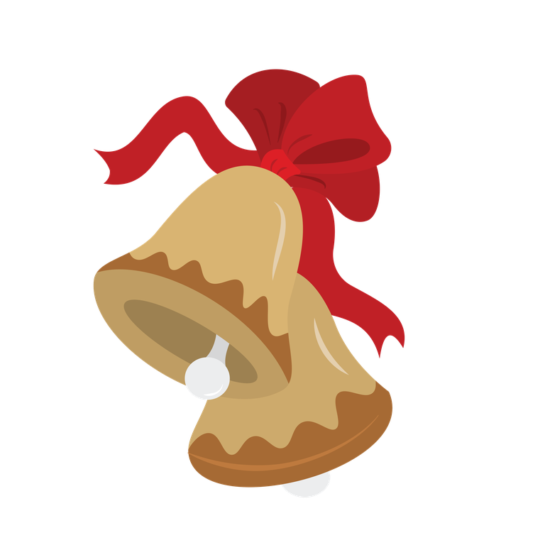 colorful decorative christmas element icon featuring joyful bells with a festive bow for holiday cheer