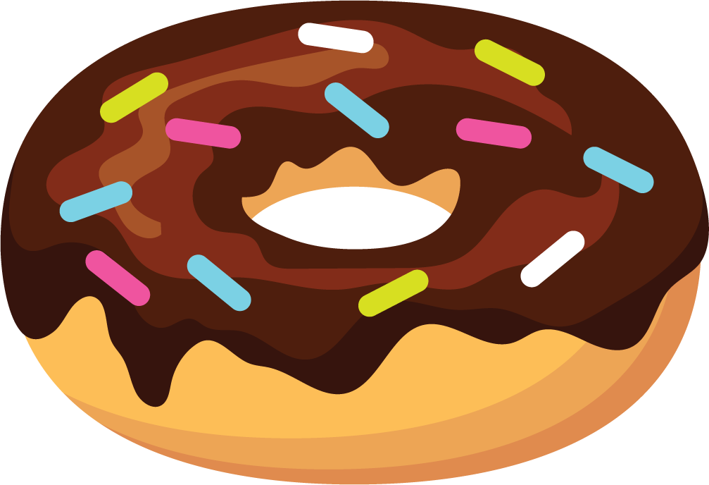 colorful delicious and tasty donuts illustration