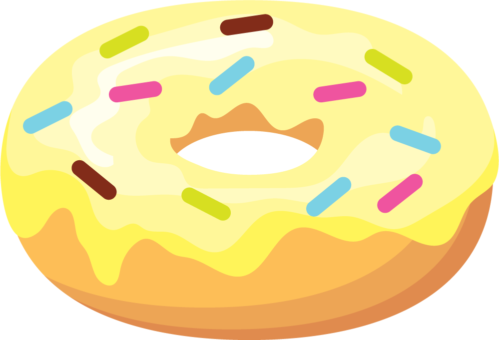 colorful delicious and tasty donuts illustration