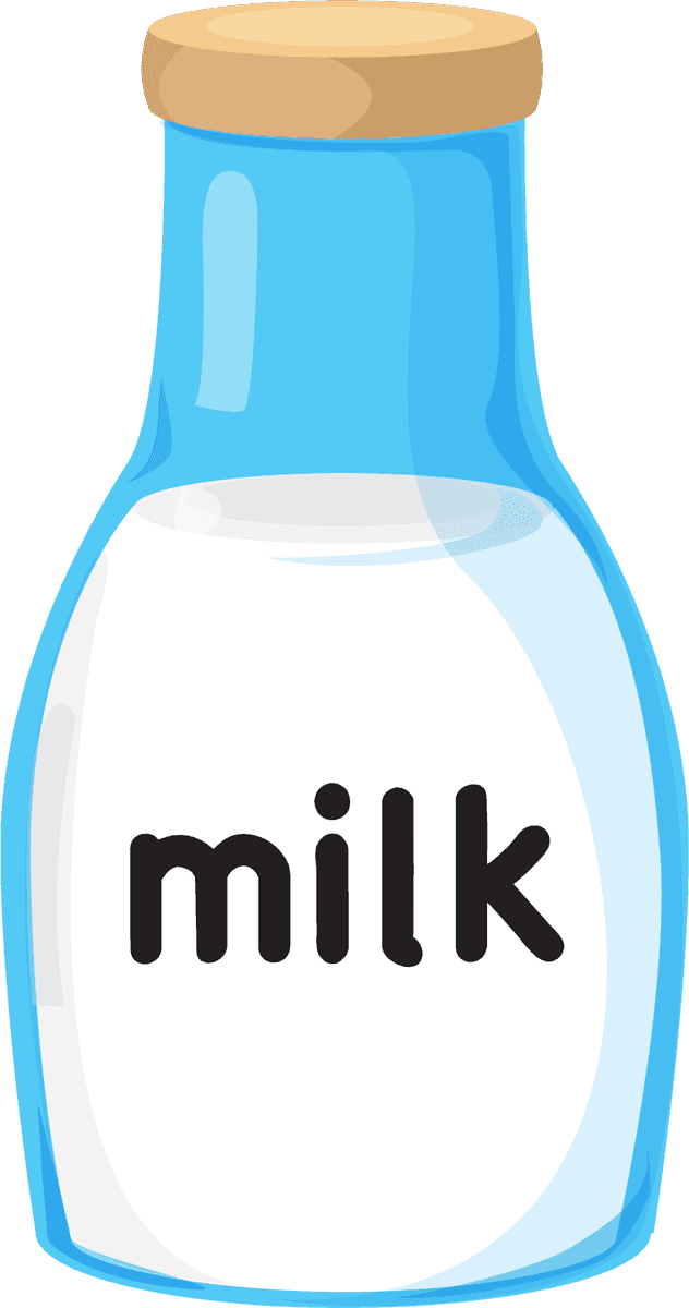 colorful drink bottle illustration featuring a playful milk container design for all ages