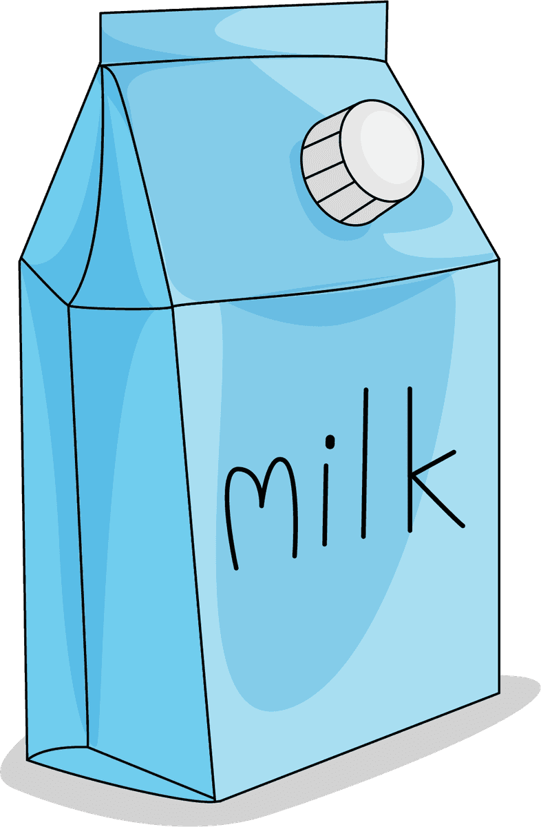 colorful drink bottle illustration featuring a playful milk carton design with unique shape