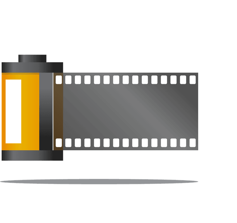 colorful film canister with realistic style that you can use for your project