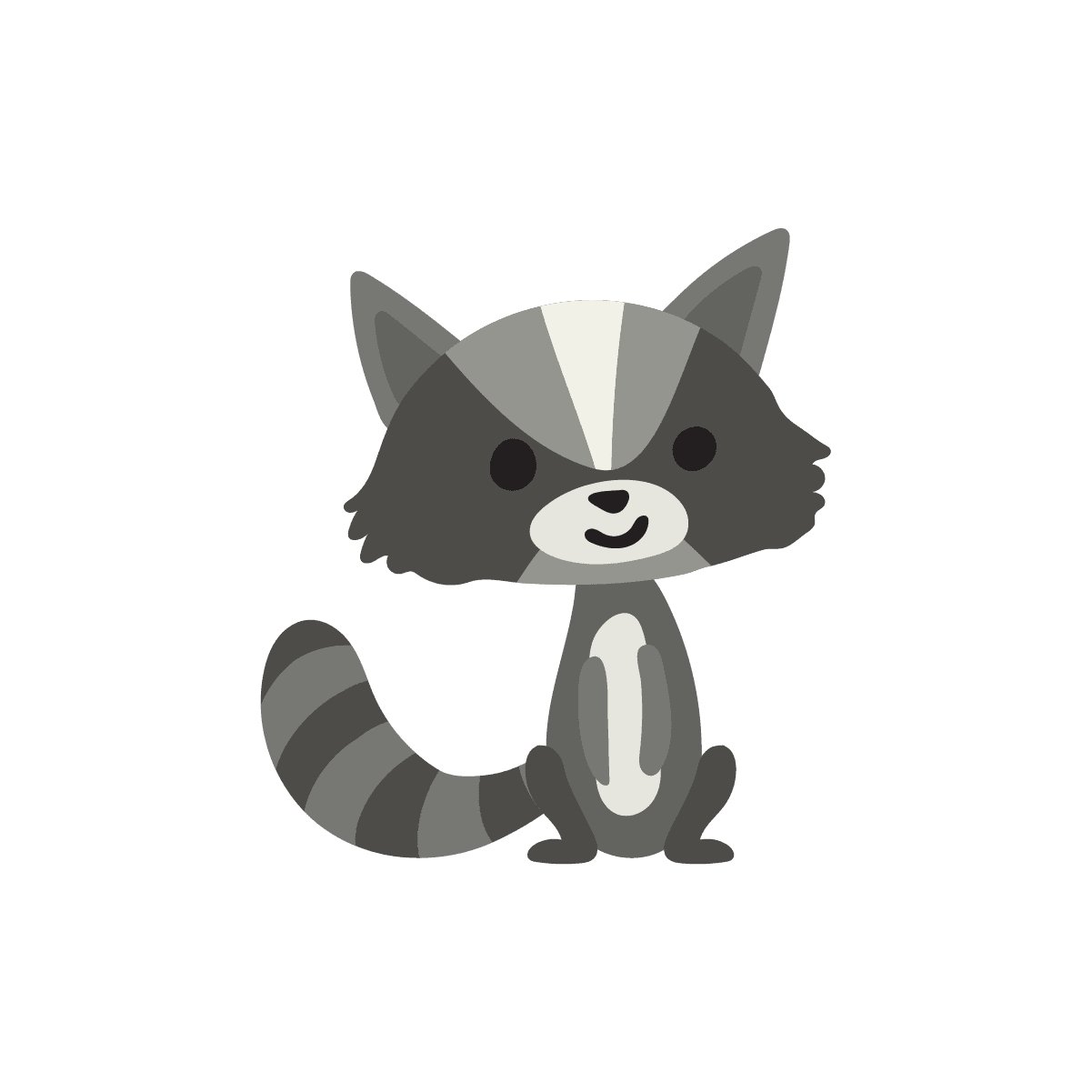 cute raccoon illustration for children’s books