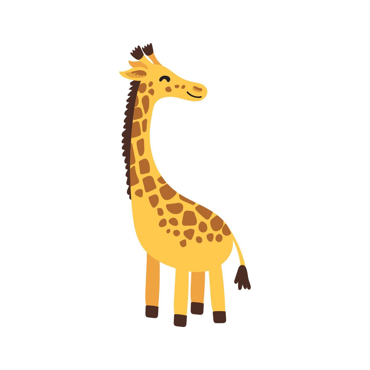 playful giraffe illustration for children’s books