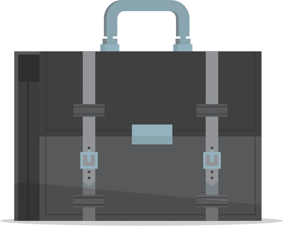 colorful flat bag briefcase fashion bag illustration