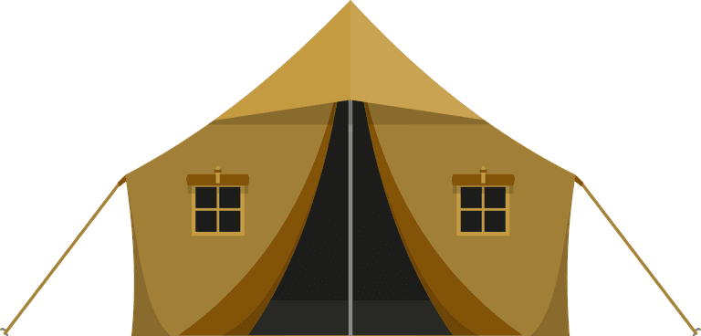 difference type of colorful tourist tents