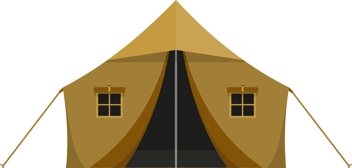 difference type of colorful tourist tents