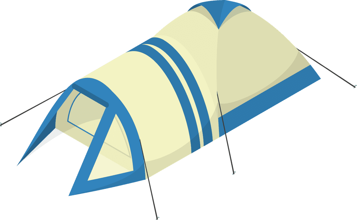 difference type of colorful tourist tents