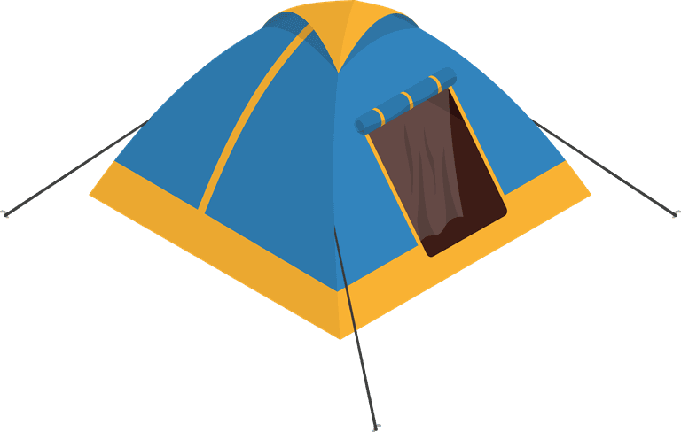 difference type of colorful tourist tents
