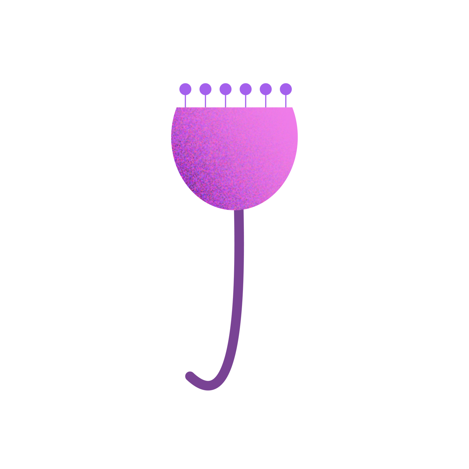 minimalist purple flower illustration for website and app ui