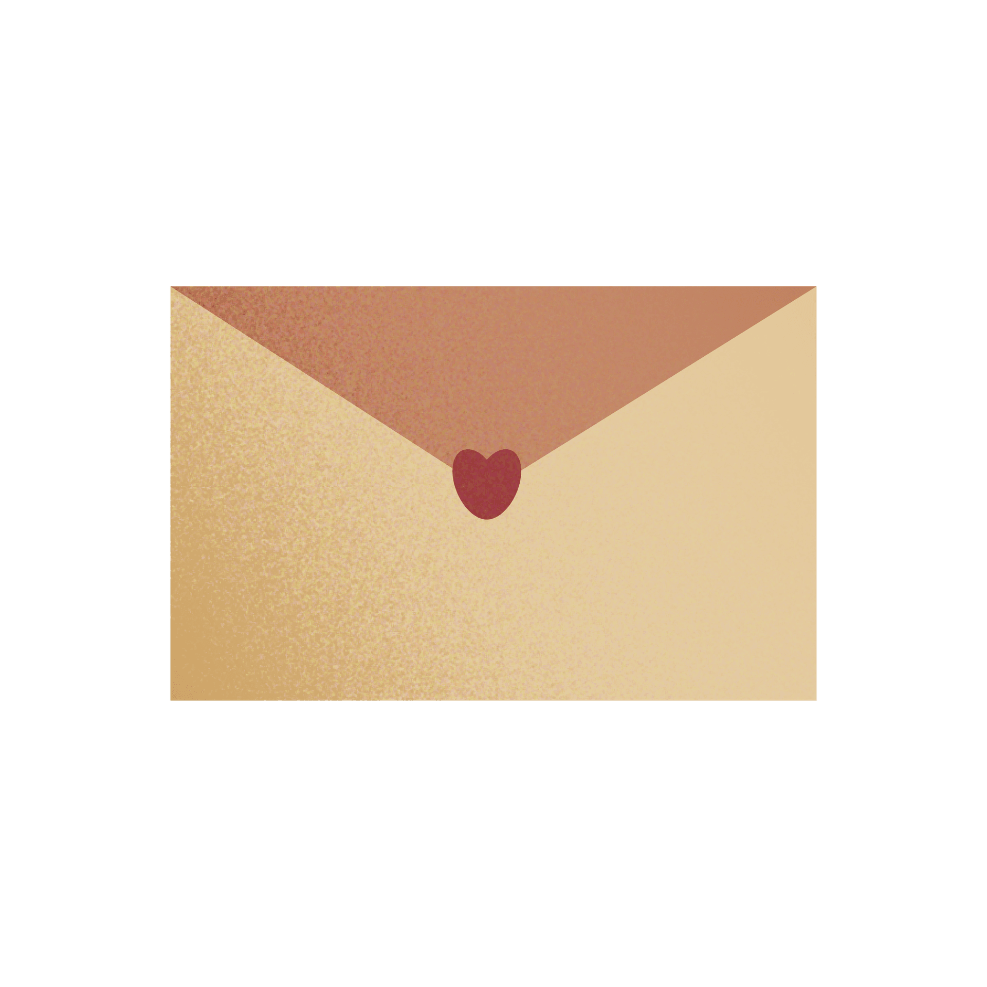 vintage envelope with red heart for wedding invitation