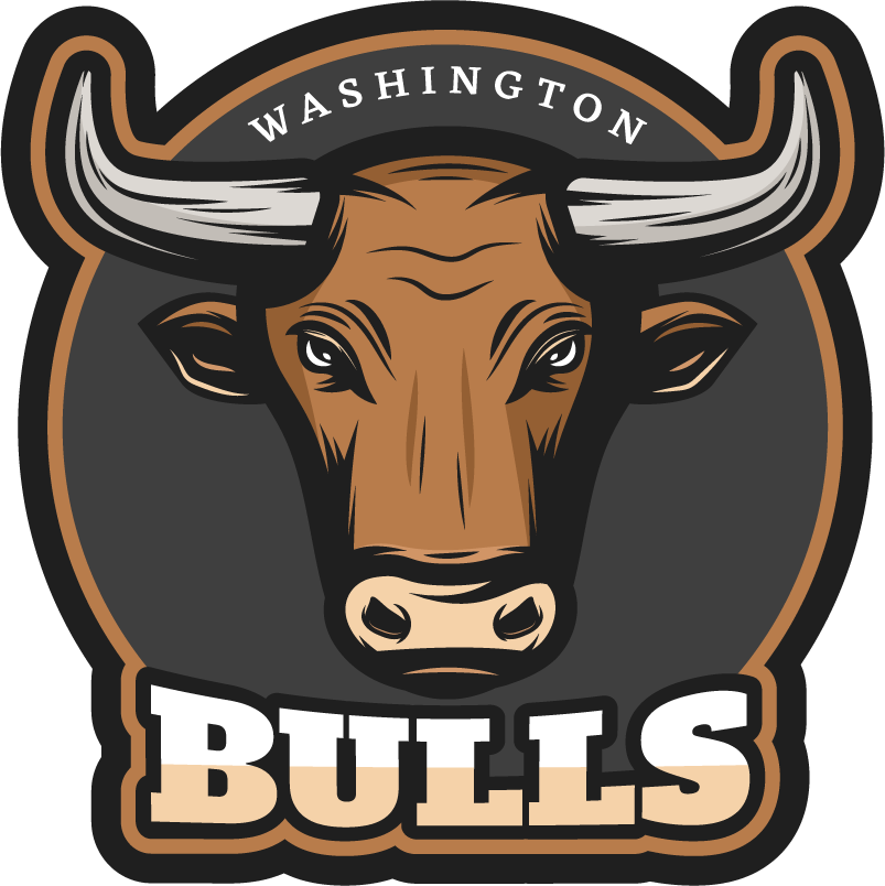 colorful wild animals badge set featuring vibrant bull head and dynamic typography
