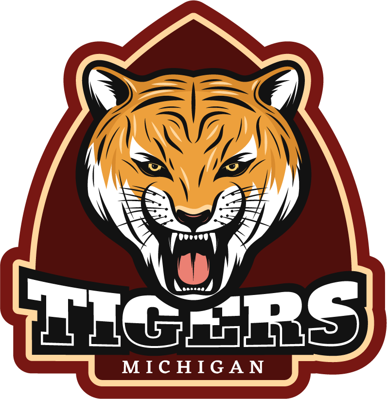 colorful wild animals badge set featuring fierce tigers and vibrant designs for sports teams