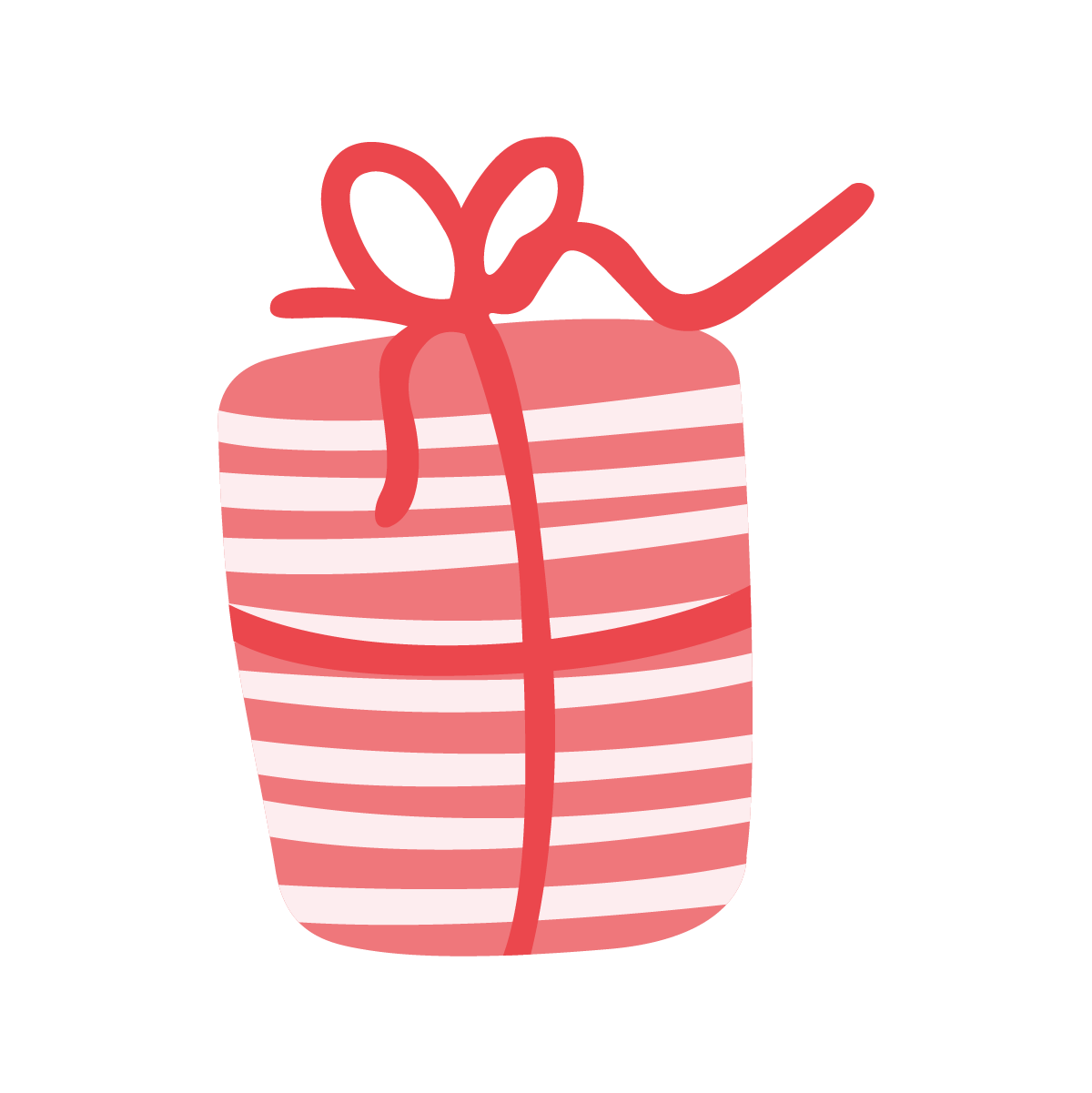 colorfully illustrated cartoon gift box with festive ribbons perfect for celebrations