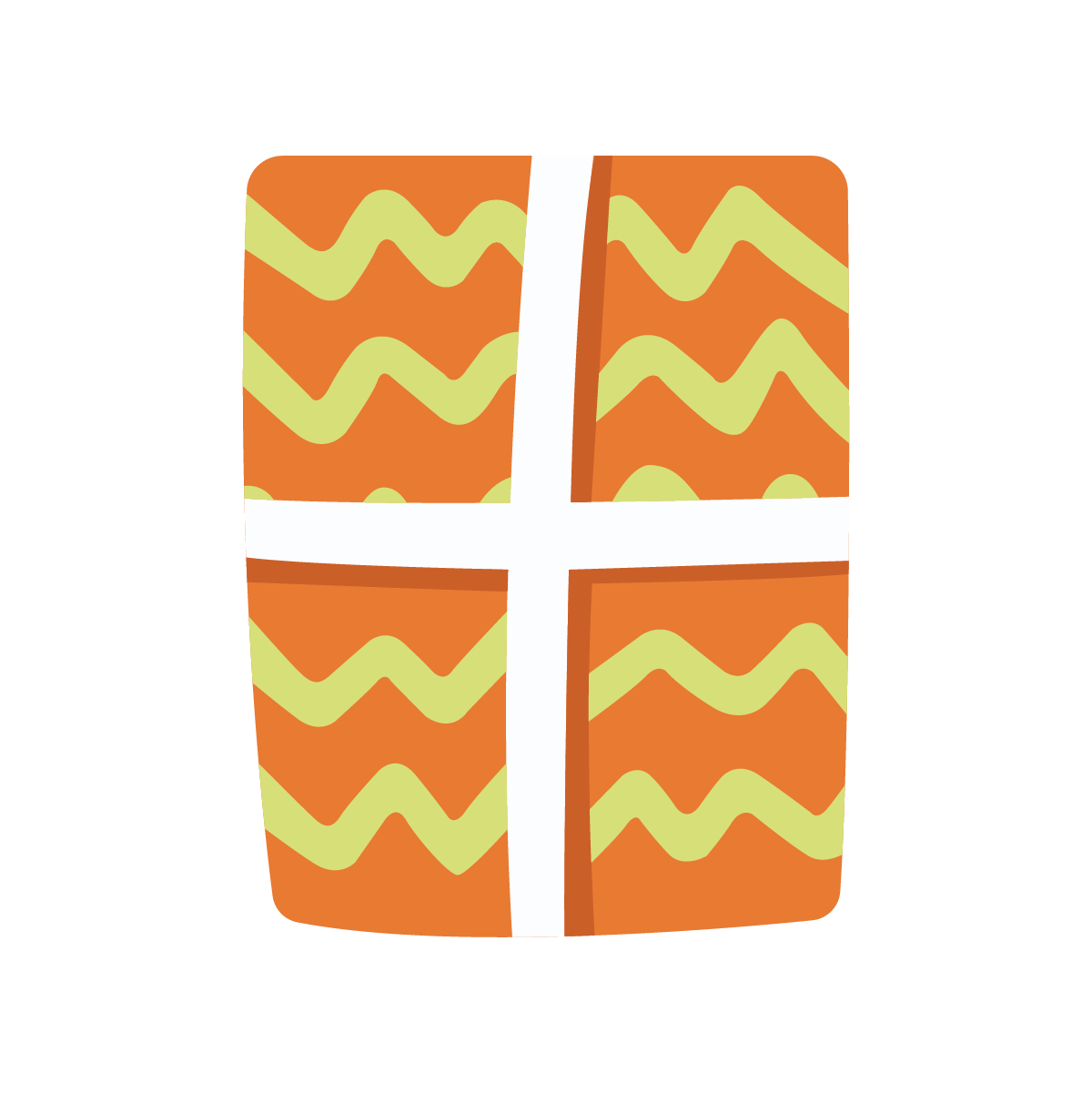 colorfully illustrated cartoon gift box with playful patterns for joyous celebrations
