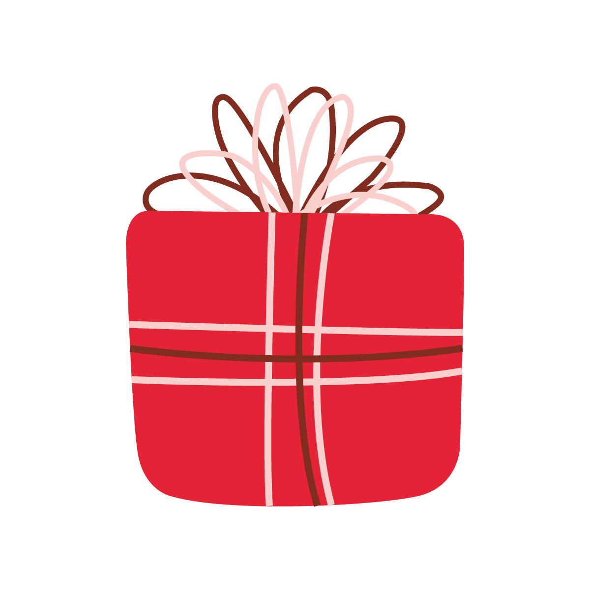 colorfully illustrated cartoon gift box perfect for festive occasions and celebrations