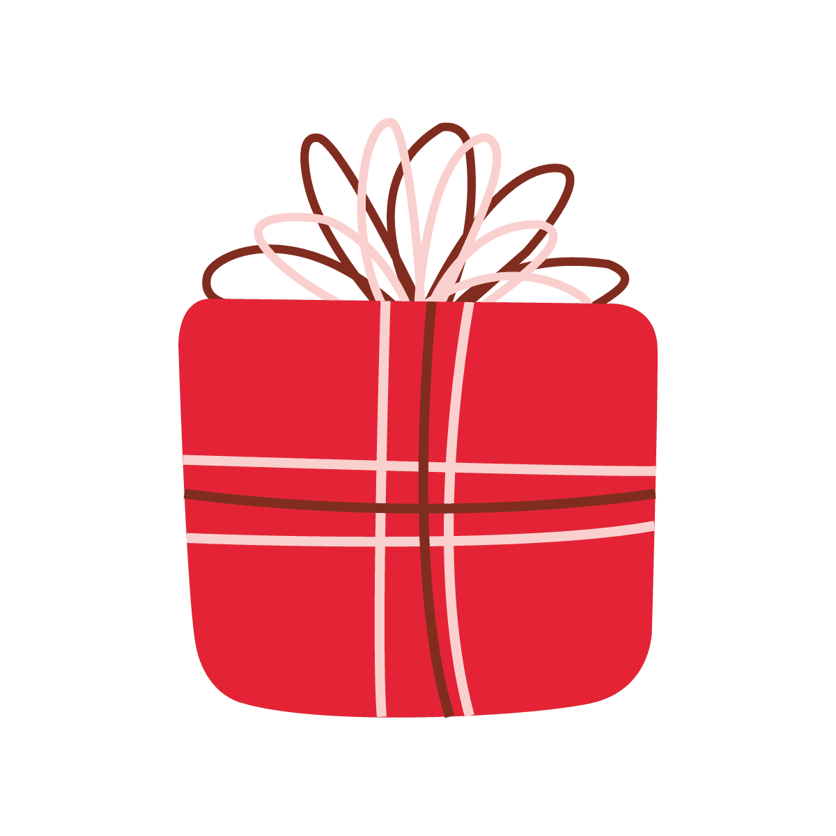 colorfully illustrated cartoon gift box perfect for festive occasions and celebrations