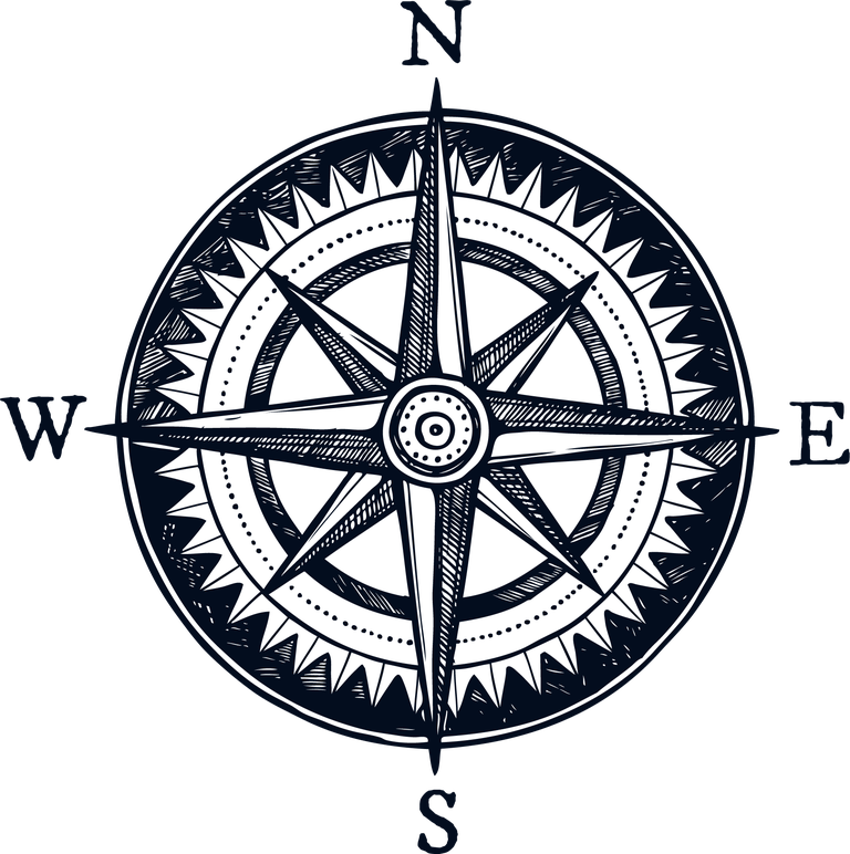 detailed compass marine sketch set for nautical navigation and adventure enthusiasts