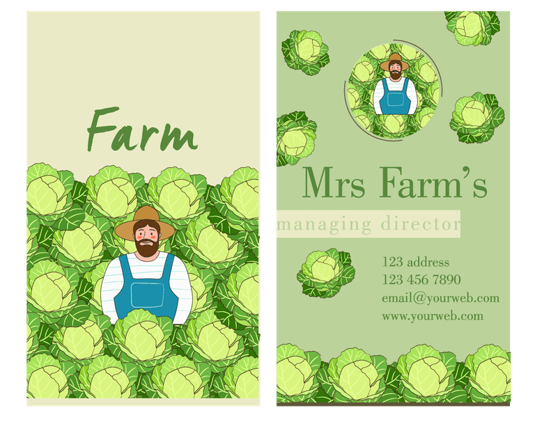 completely clean vegetable advertisement featuring a farmer amidst fresh cabbages for your business needs