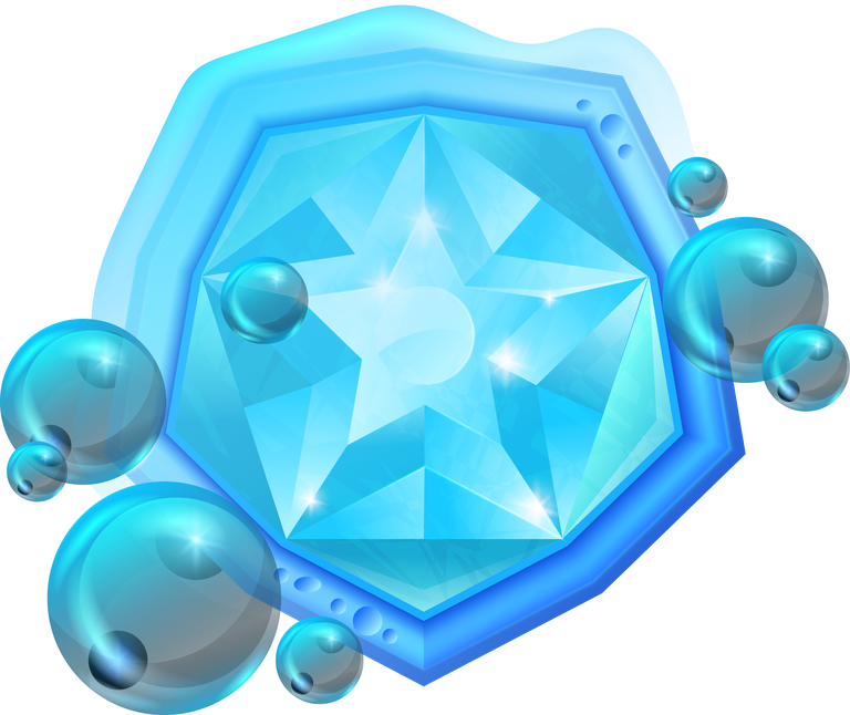 computer game magic gems set featuring shimmering blue jewels and playful bubbles