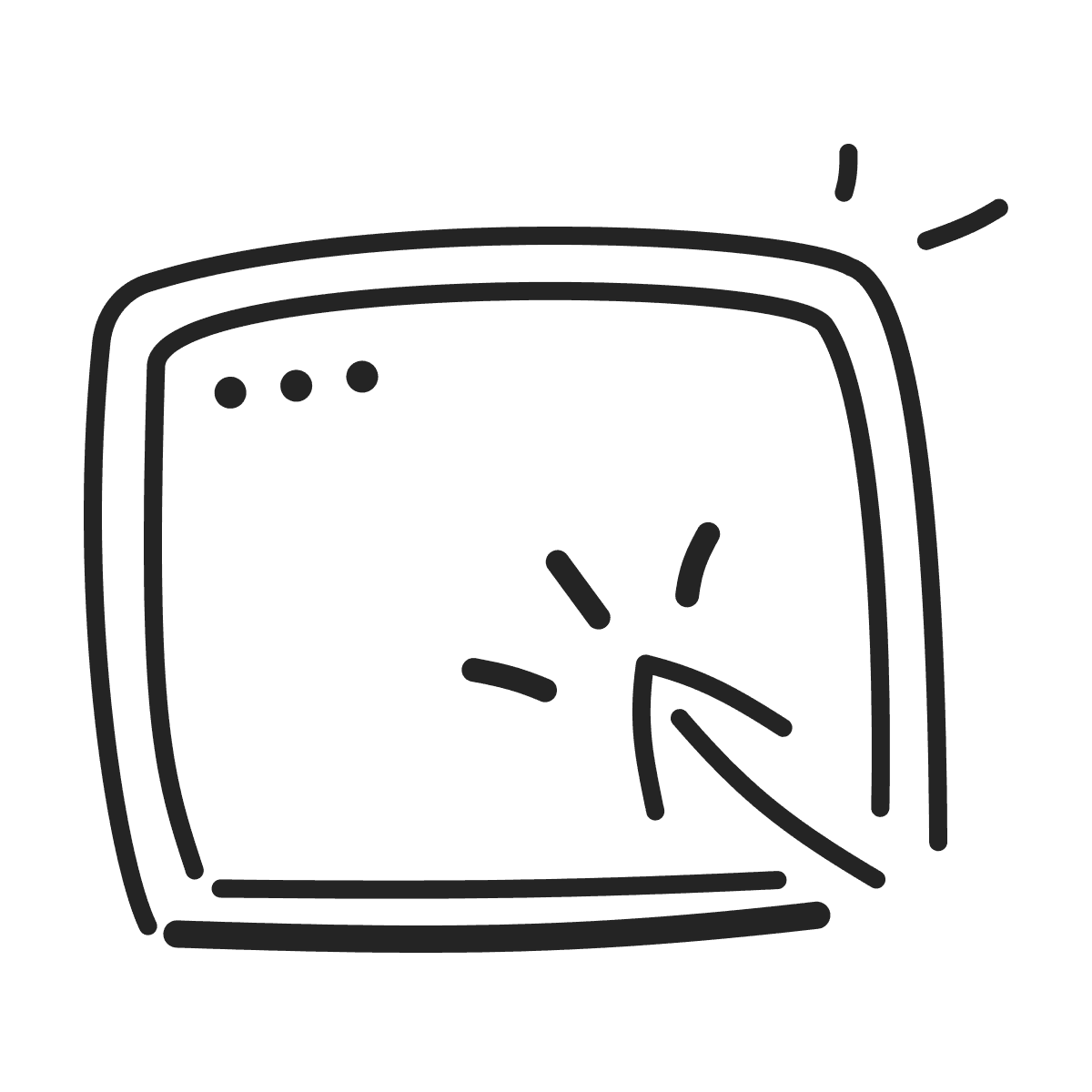 minimalist tv explosion icon design