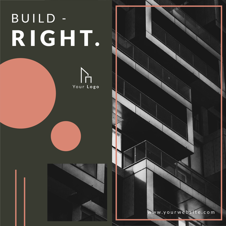 construction and building instagram posts template