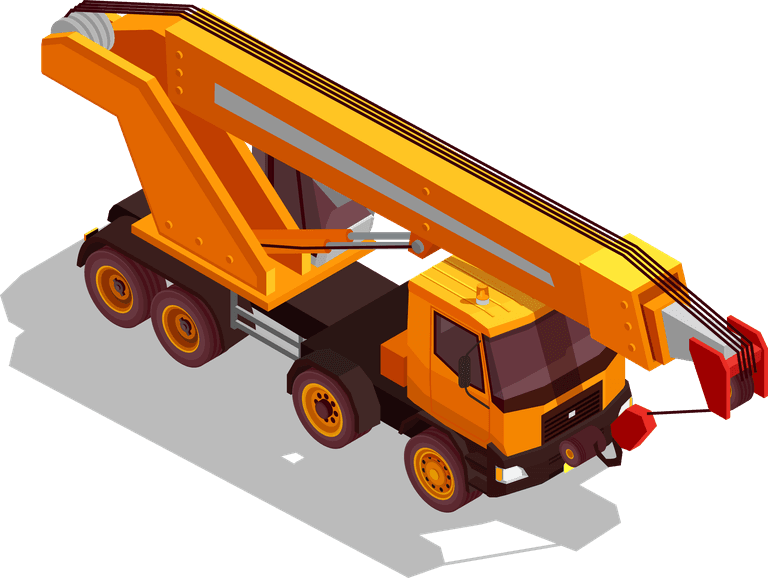 construction machinery isometric construction machines for urban development and heavy lifting tasks