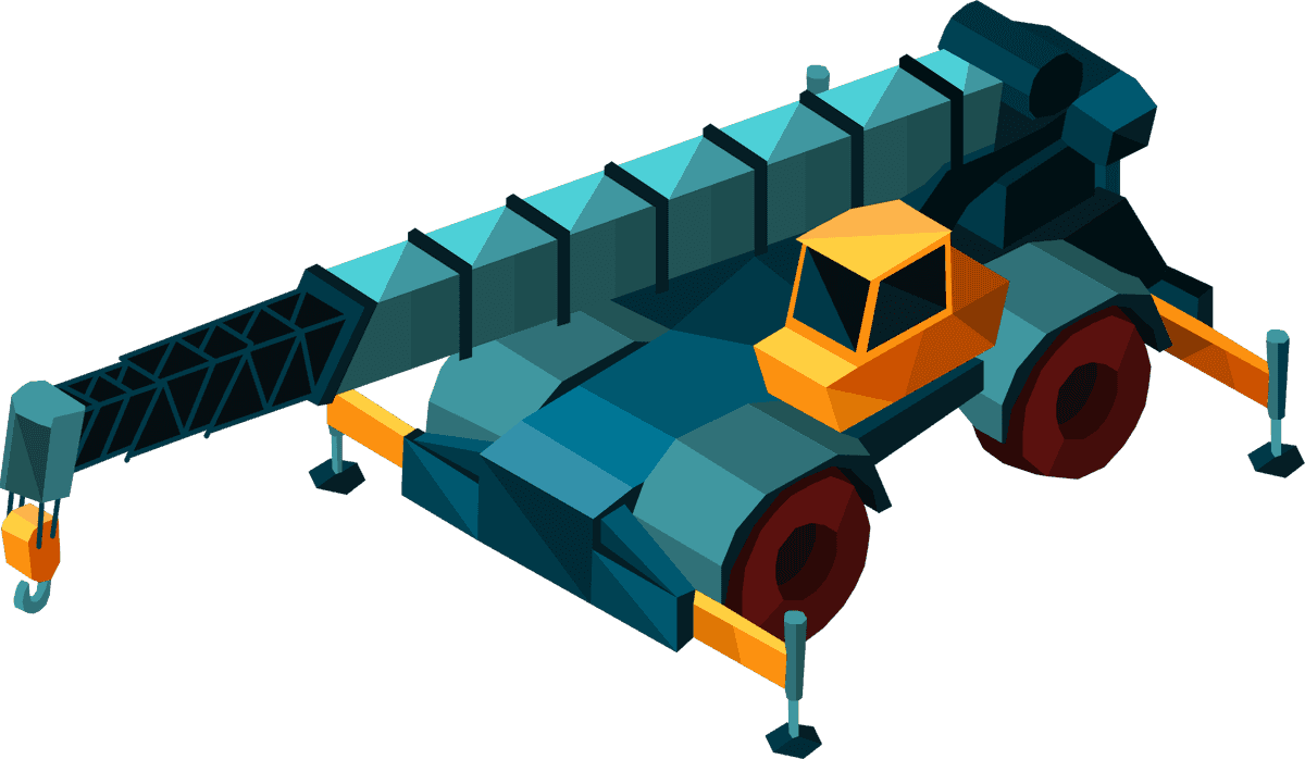 construction machinery isometric construction machines for efficient building and heavy lifting tasks