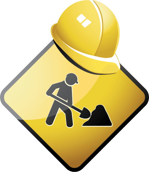 construction site theme icon vector