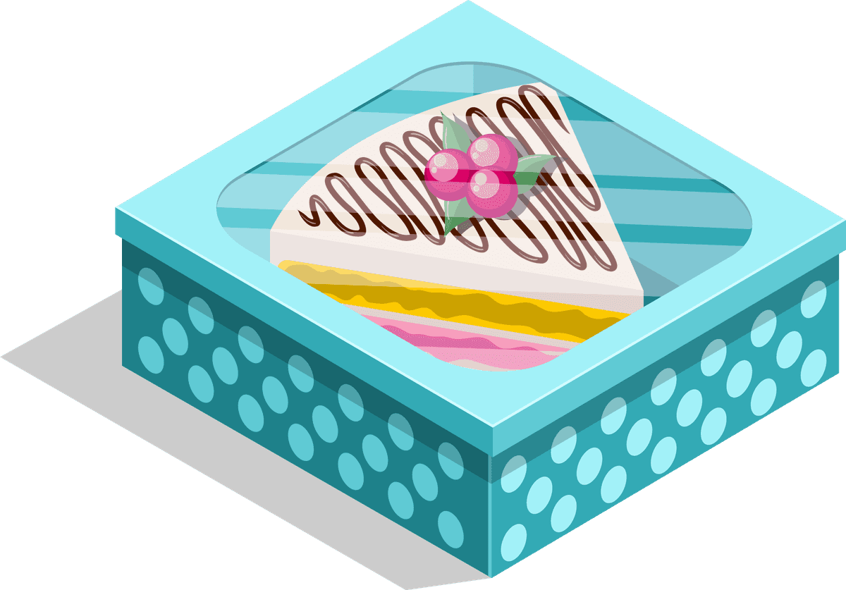 cookie box confectionery packaging set with colorful layers and elegant decoration for desserts