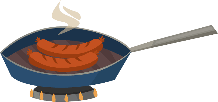 Cooking process illustration design