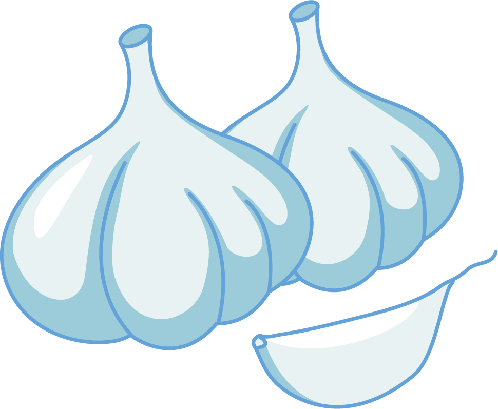 cooking seasoning material featuring fresh garlic bulbs and cloves for vibrant flavor enhancement