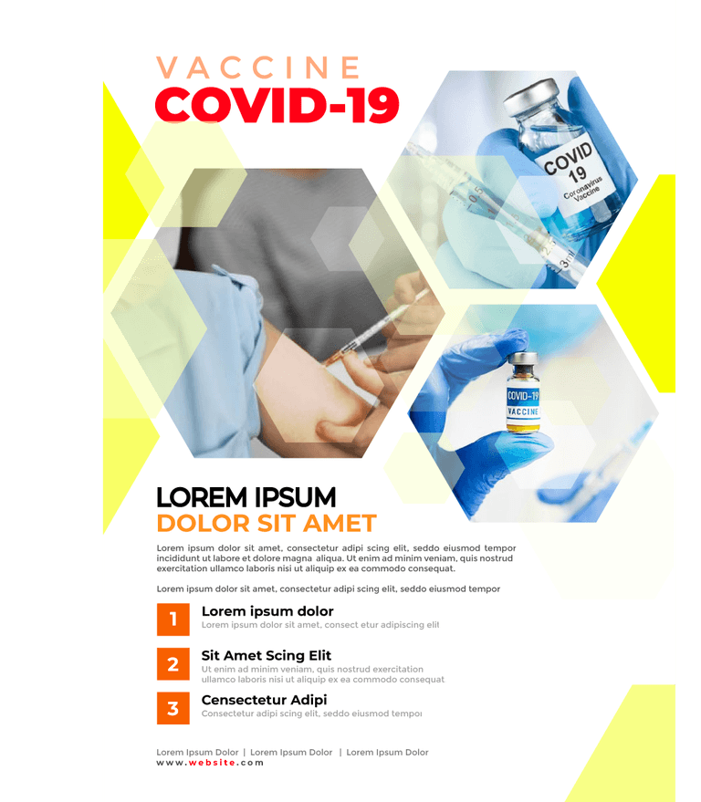 coronavirus medical products brochure frames