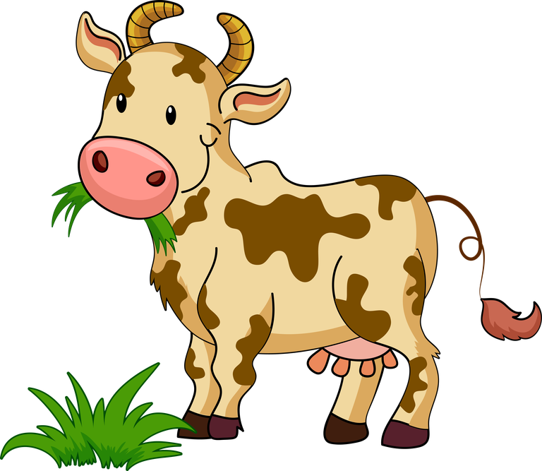 cow farm animals icons cute cartoon 