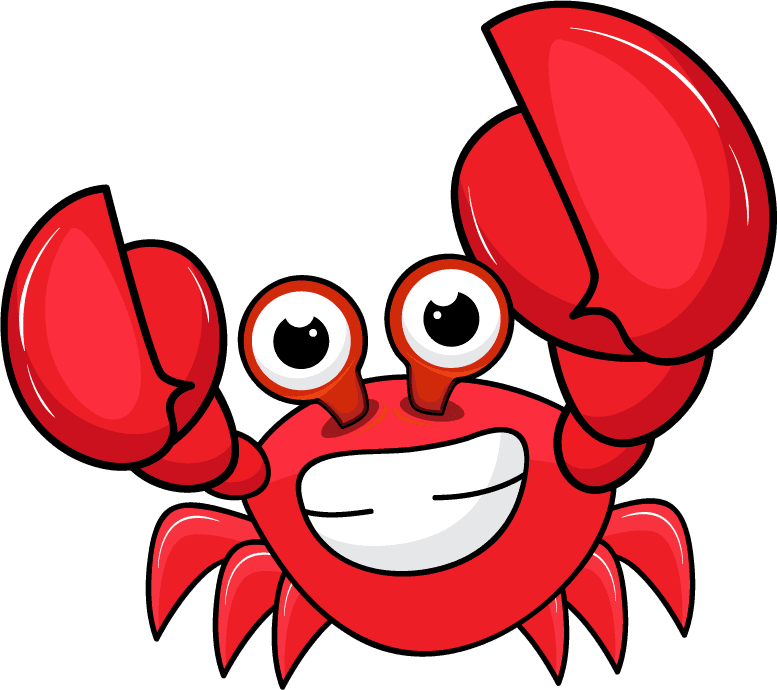 crab decorative crabs icons funny emotional stylized cartoon sketch