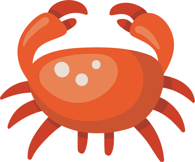 crab navigation marine elements retro style vector