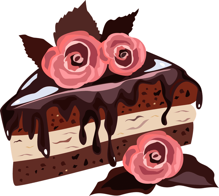 cream cake chocolate dessert vector