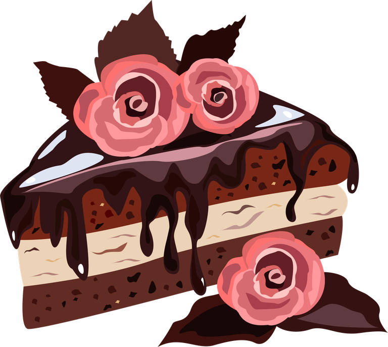 cream cake chocolate dessert vector