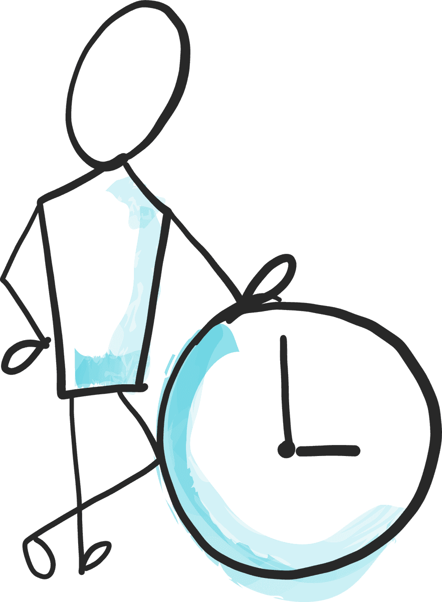 creativity doodle design collection showcasing time management concepts and playful illustrations