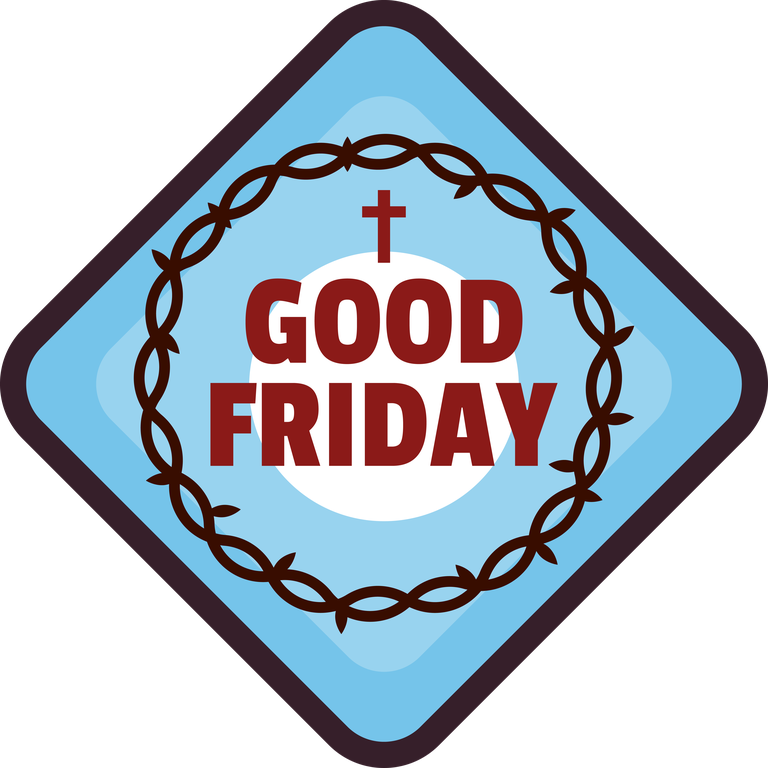 cross logo good friday label collection