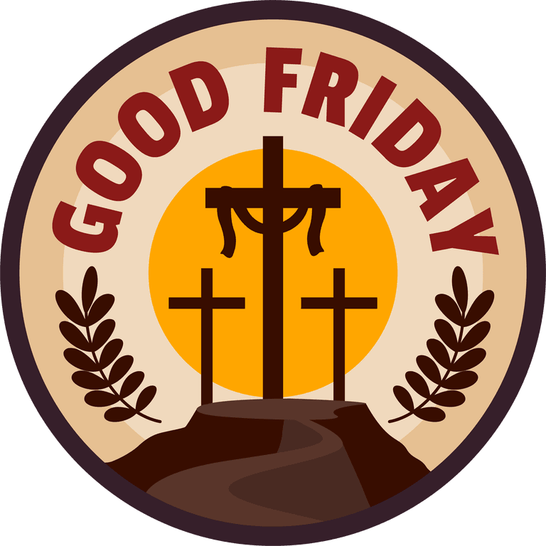 cross logo good friday label collection