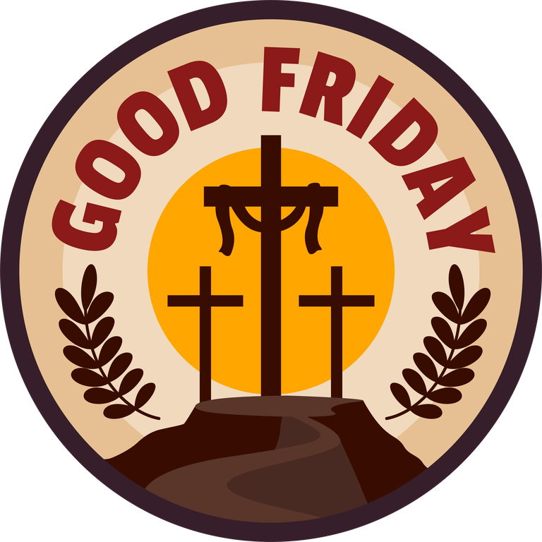 cross logo good friday label collection