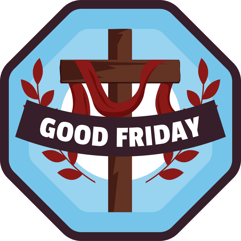 cross logo good friday label collection