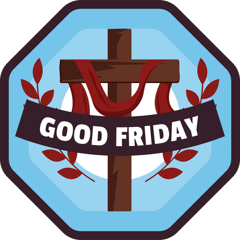 cross logo good friday label collection