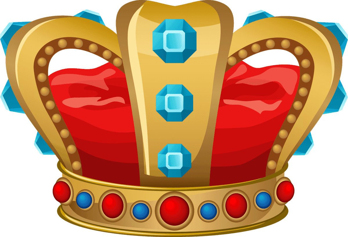 crown crown clipart set with vibrant jewels for royal themed projects and events