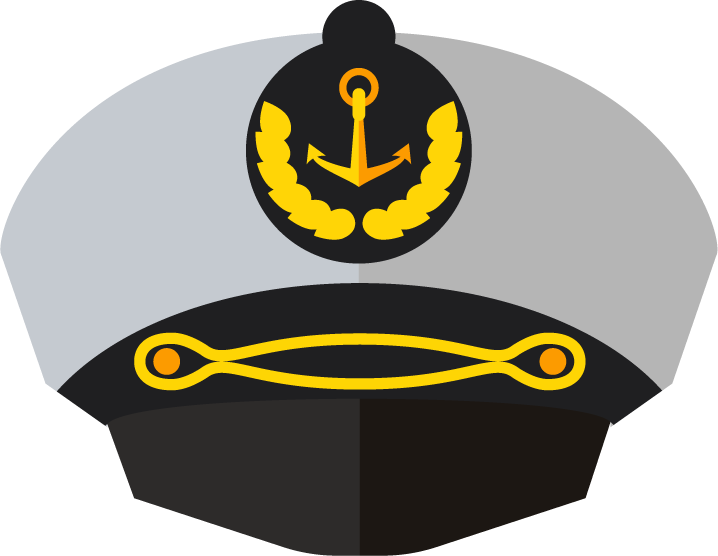 flat cruise icon,boats,captain hat,lifeboat