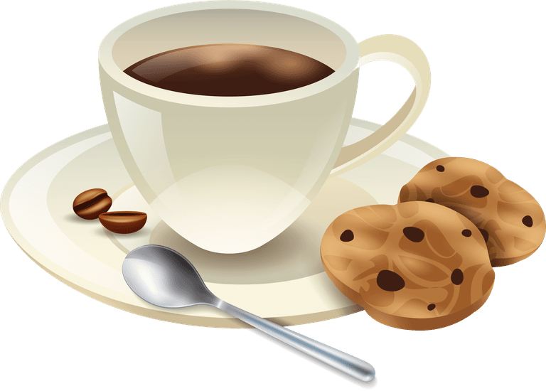 cup of coffee breakfast brunch menu food icons set