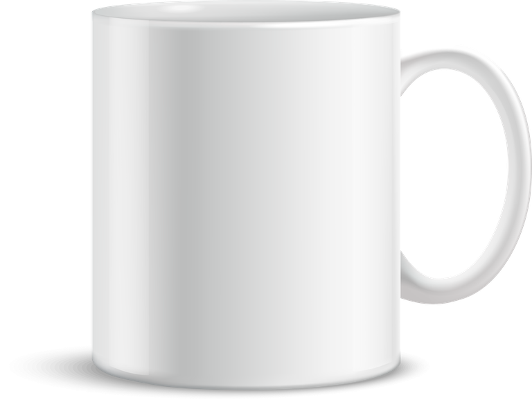 Cup of coffee realistic coffee set