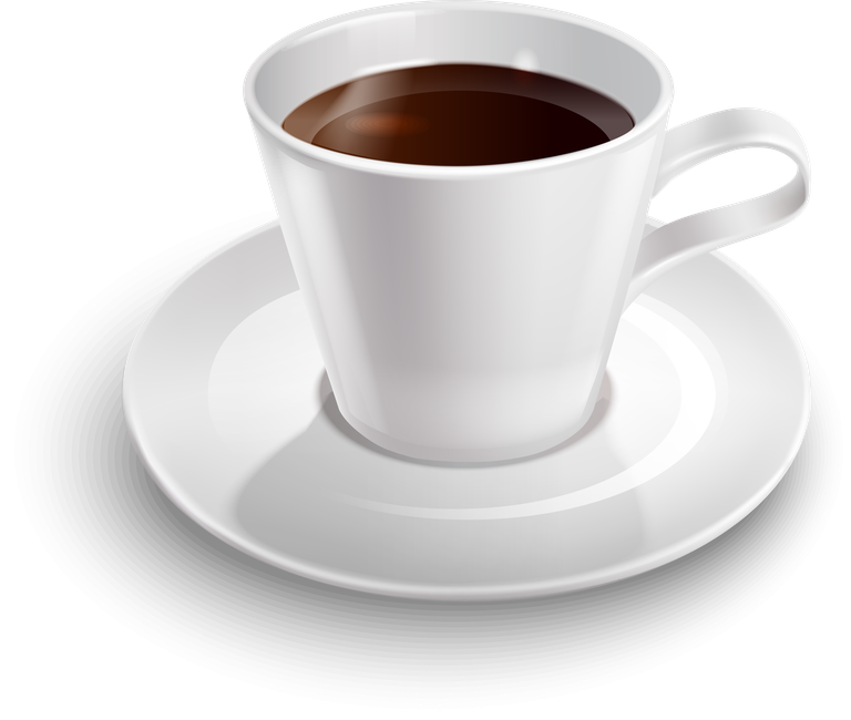 Cup of coffee realistic coffee set