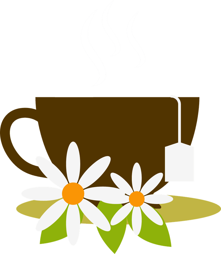 cup of tea herbal tea advertising cups fruits flowers leaf icons